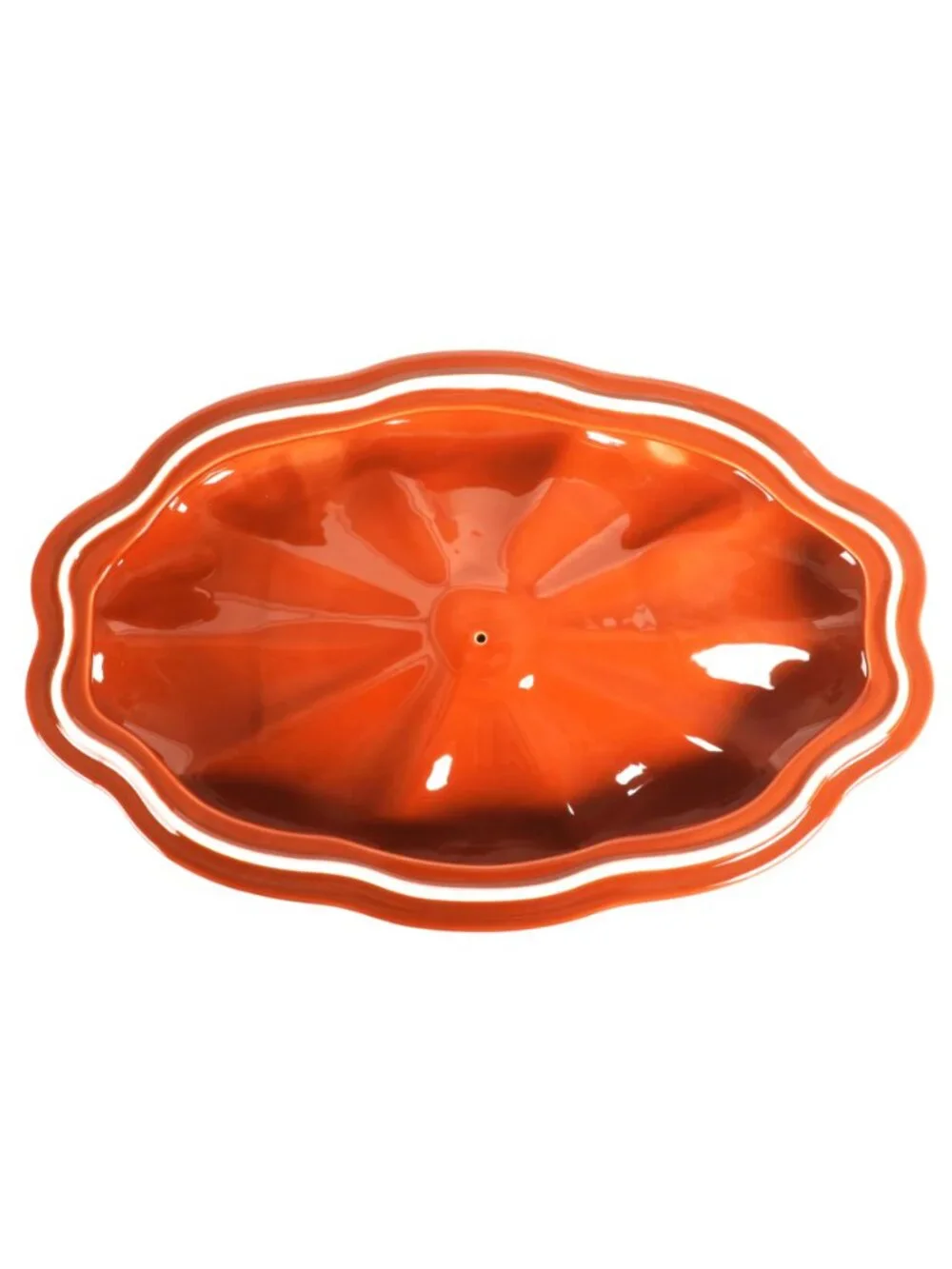 The Pioneer Woman Home Orange 3-Quart Oval Pumpkin Dish Stoneware Baker with Lid